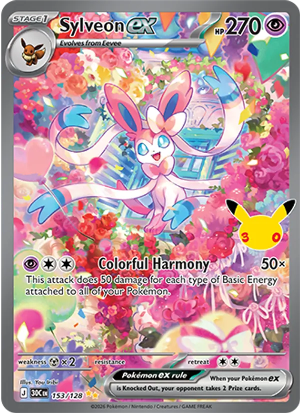 Sylveon ex (30th Celebration #153/128)