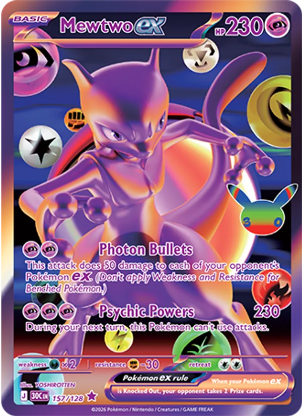 Mewtwo ex (30th Celebration #157/128)