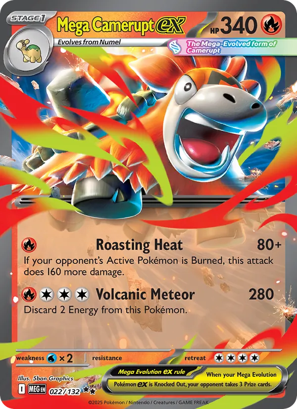 Mega Camerupt ex (Mega Evolution #022/132)