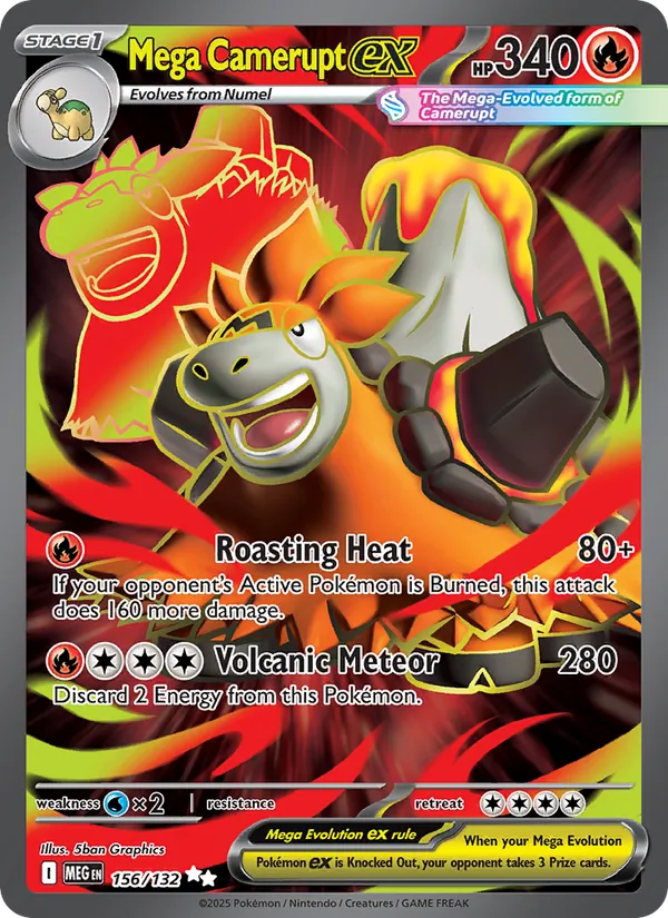 Mega Camerupt ex (Mega Evolution #156/132)