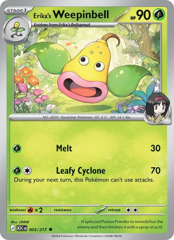Erika's Weepinbell (Ascended Heroes #005/217)