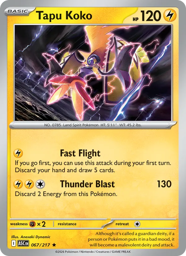 Tapu Koko (Ascended Heroes #067/217)