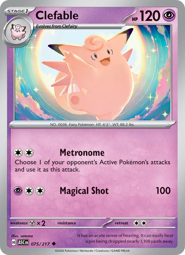 Clefable (Ascended Heroes #075/217)