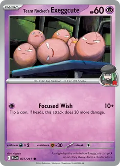 Team Rocket's Exeggcute (Ascended Heroes #077/217)