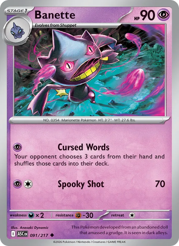 Banette (Ascended Heroes #091/217)