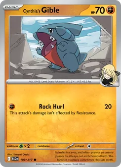 Cynthia's Gible (Ascended Heroes #109/217)
