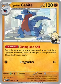 Cynthia's Gabite (Ascended Heroes #110/217)