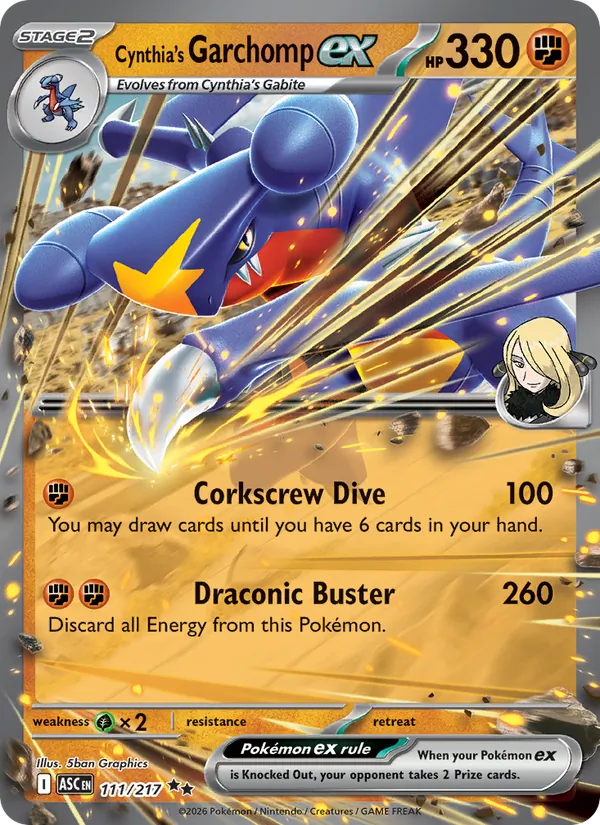 Cynthia's Garchomp ex (Ascended Heroes #111/217)