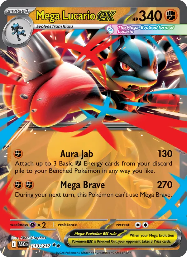 Mega Lucario ex (Ascended Heroes #113/217)
