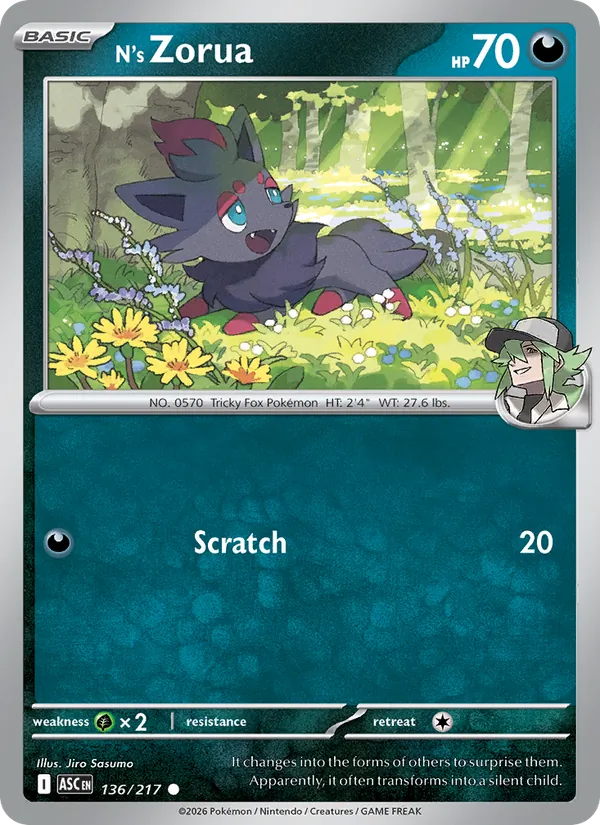 N's Zorua (Ascended Heroes #136/217)