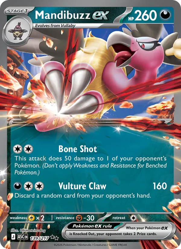Mandibuzz ex (Ascended Heroes #139/217)