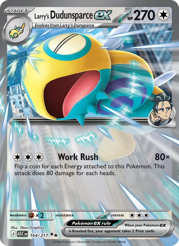 Larry's Dudunsparce ex (Ascended Heroes #164/217)