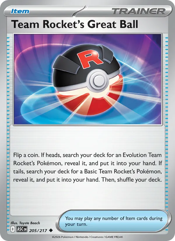 Team Rocket's Great Ball (Ascended Heroes #205/217)