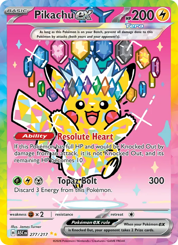 Pikachu ex (Ascended Heroes #277/217)