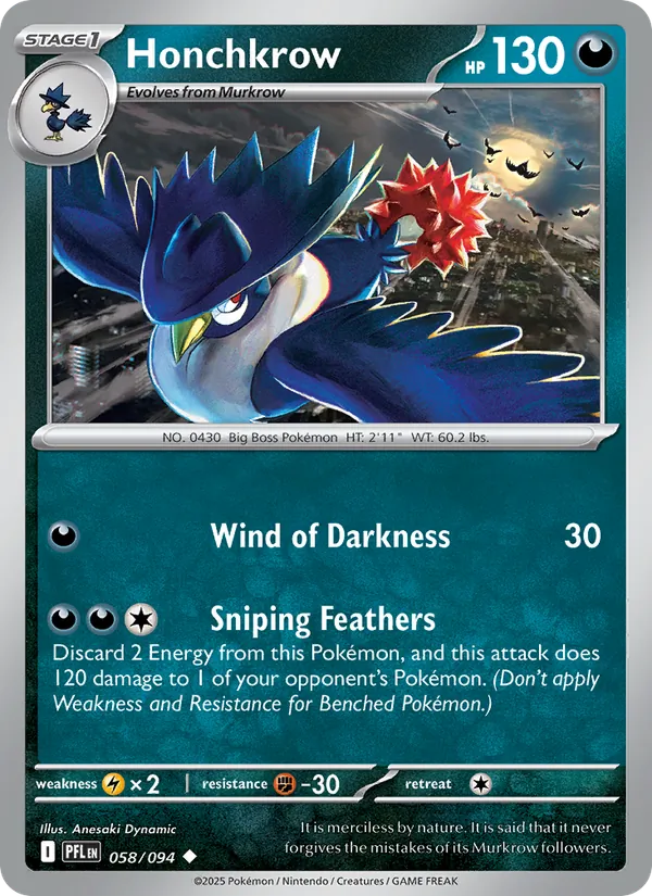 Honchkrow (Phantasmal Flames #058/94)