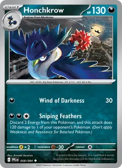 Honchkrow (Phantasmal Flames #058/94)