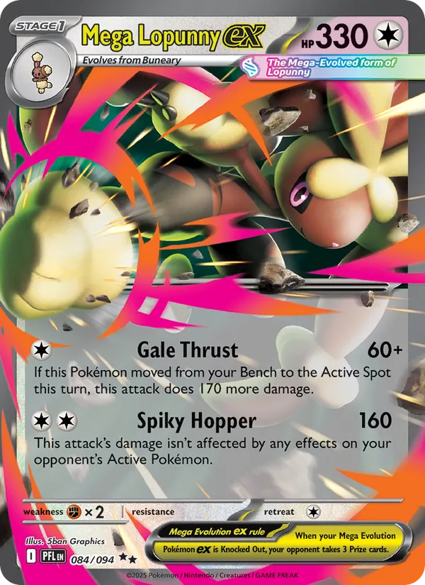 Mega Lopunny ex (Phantasmal Flames #084/94)