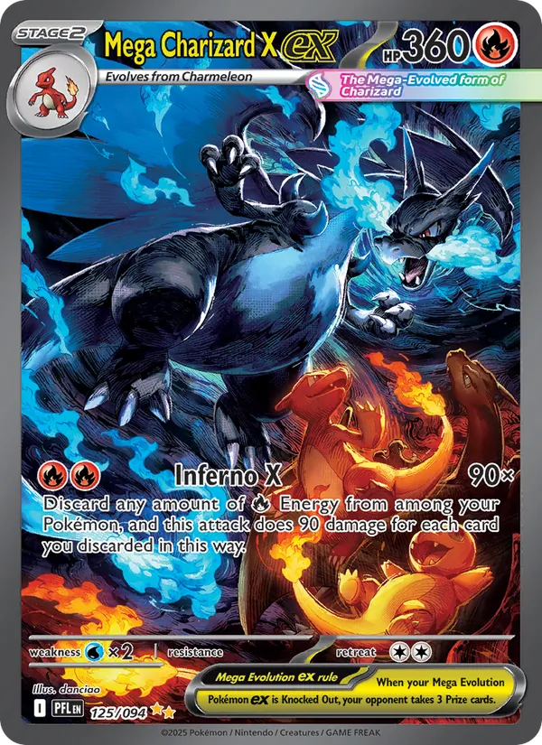 Mega Charizard X ex (Phantasmal Flames #125/94)