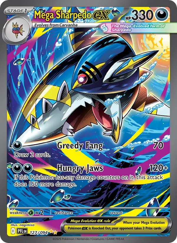 Mega Sharpedo ex (Phantasmal Flames #127/94)