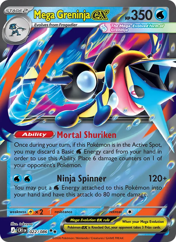 Mega Greninja ex (Chaos Rising #022/86)