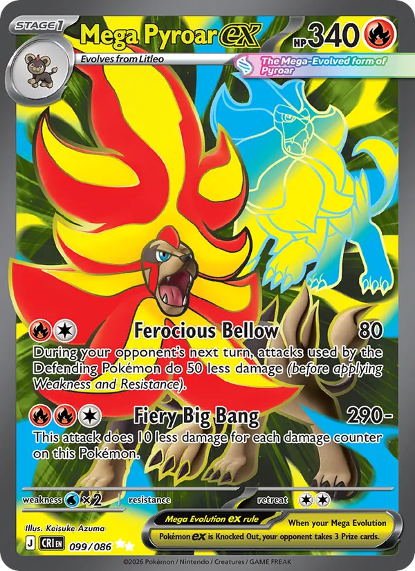 Mega Pyroar ex (Chaos Rising #099/86)