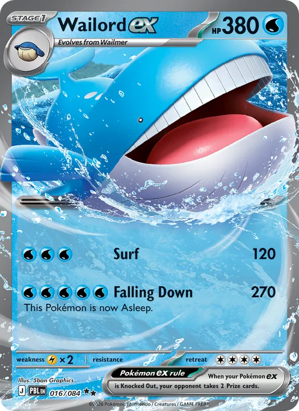 Wailord ex (Pitch Black #016/84)
