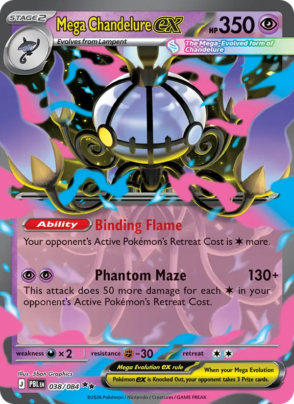 Mega Chandelure ex (Pitch Black #038/84)