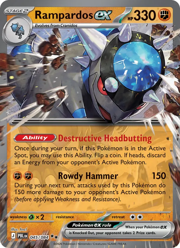 Rampardos ex (Pitch Black #045/84)