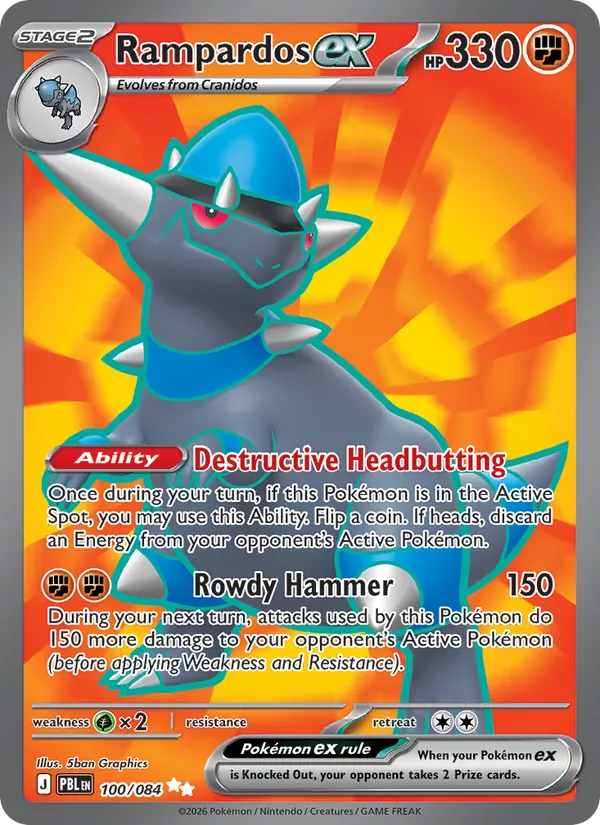 Rampardos ex (Pitch Black #100/84)