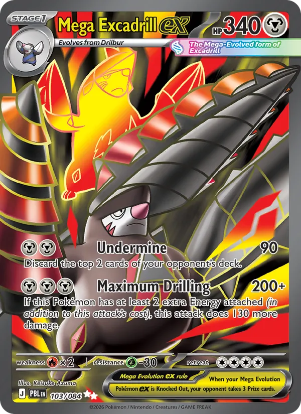 Mega Excadrill ex (Pitch Black #103/84)