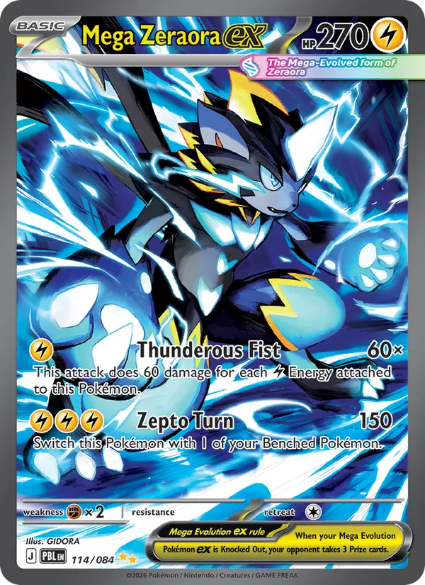 Mega Zeraora ex (Pitch Black #114/84)