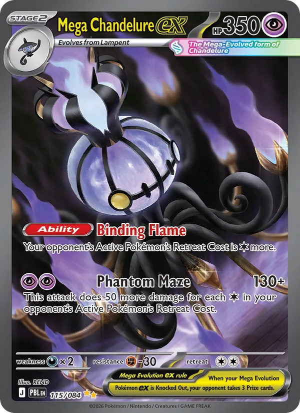 Mega Chandelure ex (Pitch Black #115/84)
