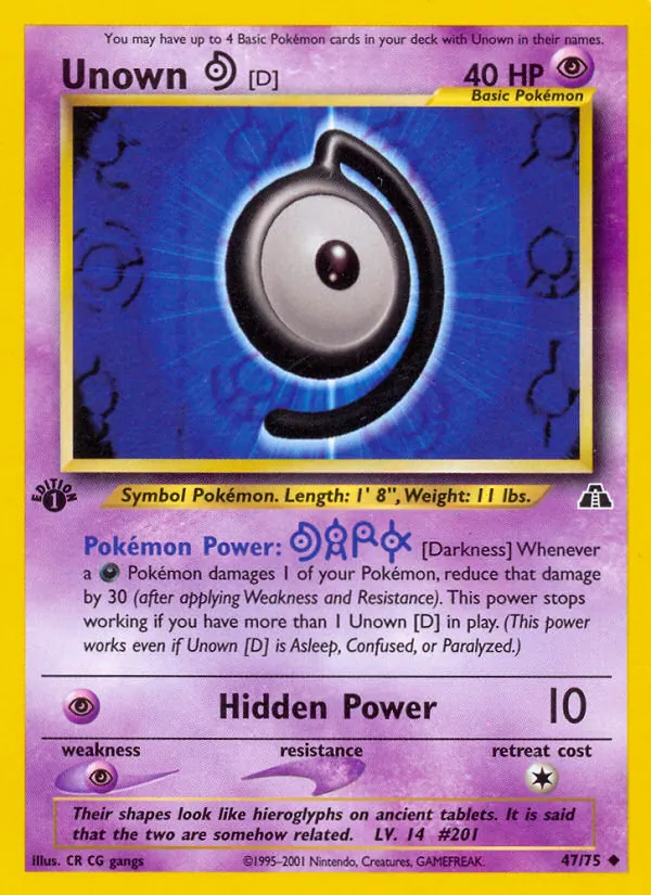 Unown [D] (Neo Discovery #47/75)