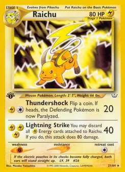 Raichu (Neo Revelation #21/64)