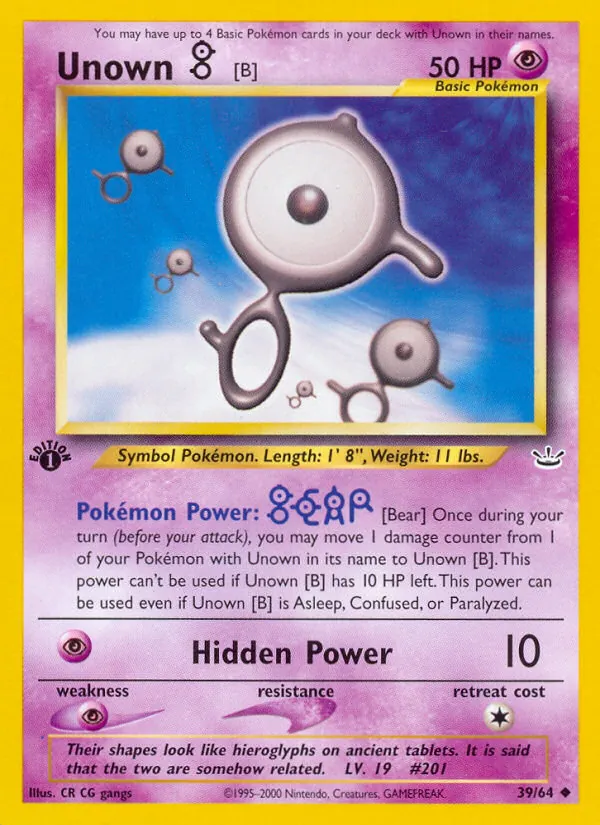 Unown [B] (Neo Revelation #39/64)