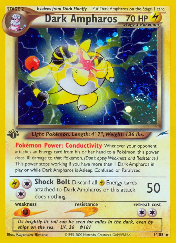 Dark Ampharos (Neo Destiny #1/105)