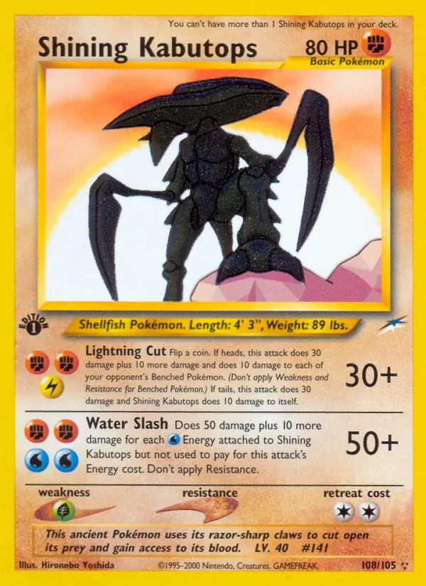 Shining Kabutops (Neo Destiny #108/105)