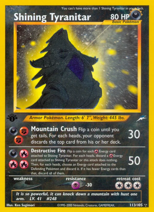 Shining Tyranitar (Neo Destiny #113/105)