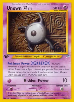 Unown [X] (Neo Destiny #30/105)
