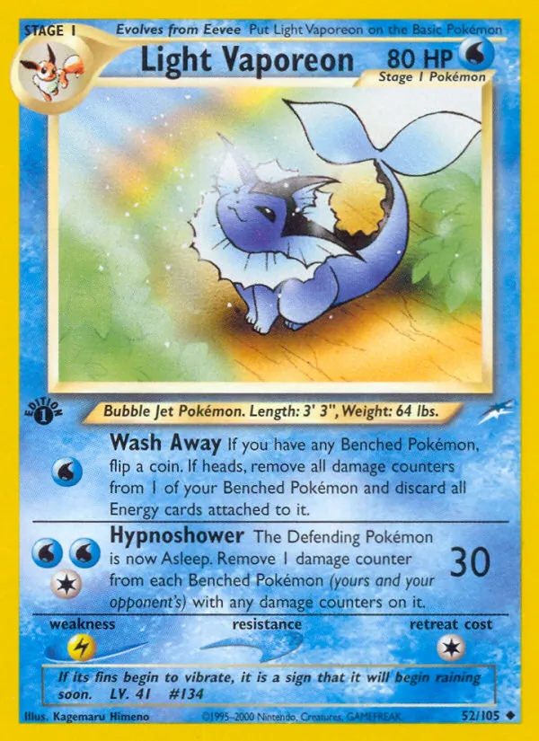Light Vaporeon (Neo Destiny #52/105)