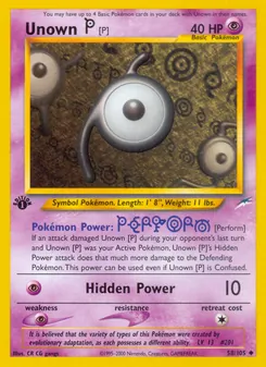 Unown [P] (Neo Destiny #58/105)