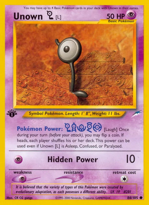 Unown [L] (Neo Destiny #86/105)