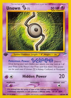 Unown [S] (Neo Destiny #87/105)