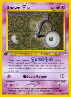 Unown [V] (Neo Destiny #89/105)