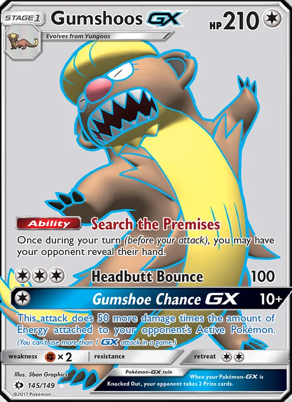 Gumshoos GX (Sun & Moon #145/149)