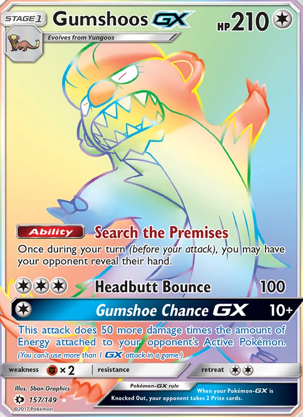 Gumshoos GX (Sun & Moon #157/149)