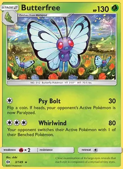 Butterfree (Sun & Moon #3/149)