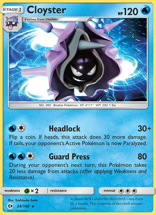 Cloyster (Sun & Moon #34/149)