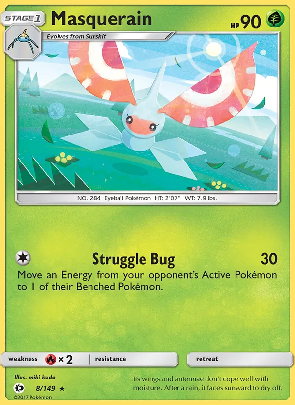 Masquerain (Sun & Moon #8/149)