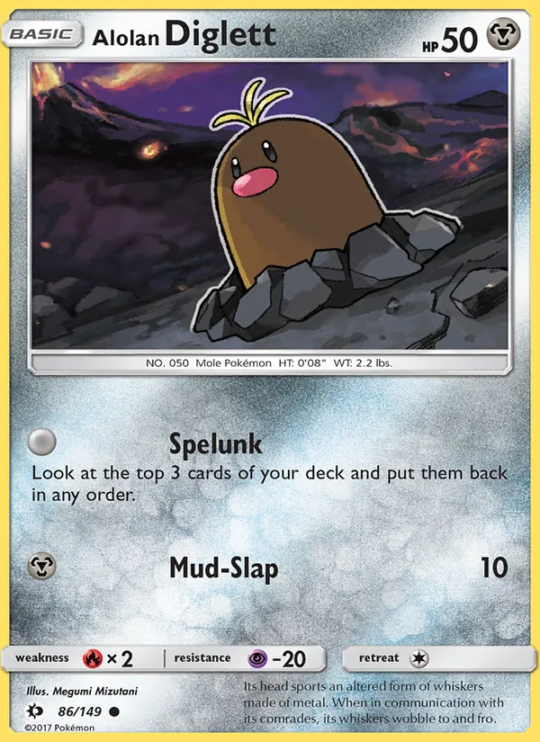Alolan Diglett (Sun & Moon #86/149)